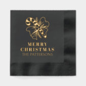 Sucre de canne Bow Joyeux Noël Nom personnalisé (Recto)