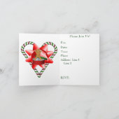 Sucre de canne Bow Noël Fête Invitation (Intérieur)