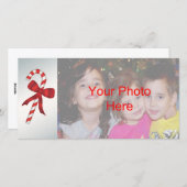 Sucre de canne Carte photo Modèles de Noël (Devant / Derrière)