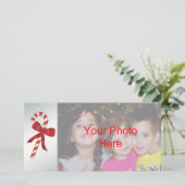 Sucre de canne Carte photo Modèles de Noël (Debout devant)