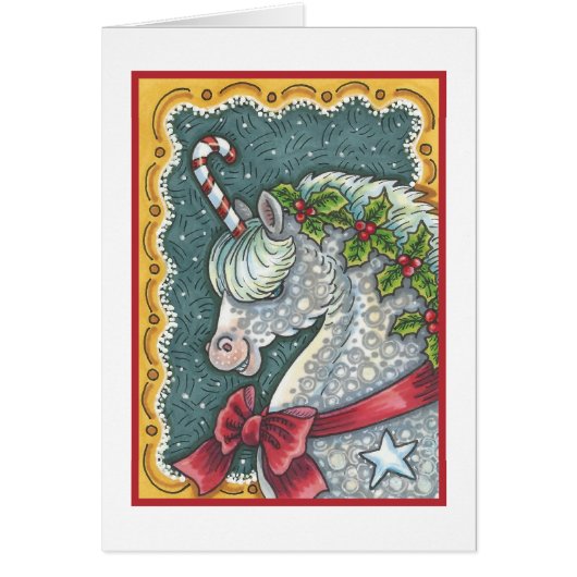 SUCRE DE CANNE CHRISTMAS UNICORN GREETING CARTE B (Devant)