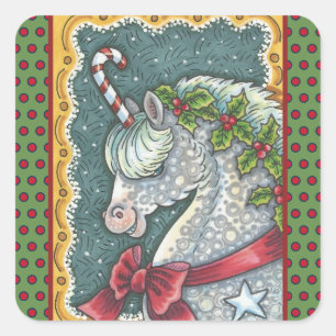 SUCRE DE CANNE CHRISTMAS UNICORN, STICKERS EN PONY
