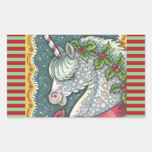 SUCRE DE CANNE CHRISTMAS UNICORN, STICKERS EN PONY