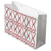 Sucre de canne Coeur Rouge et blanc Imprimer Sac c (Devant Angle)