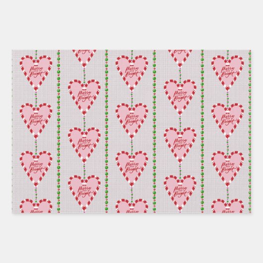 sucre de canne coeurs et rubans emballage cadeau (Devant)