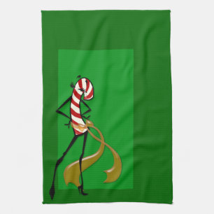 SUCRE DE CANNE DAME NOËL SERVIETTE DE CUISINE DE V