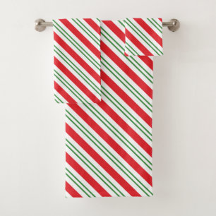 Sucre de canne de menthe poivrée Motif (rouge/vert