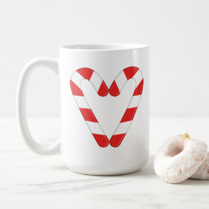 Sucre de canne de Noël Coeur Mug
