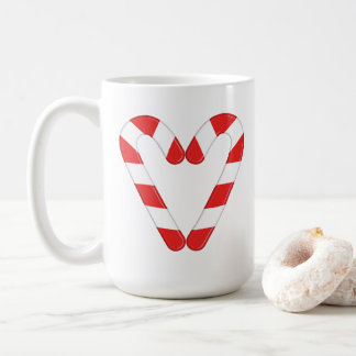 Sucre de canne de Noël Coeur Mug