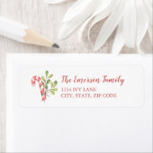 Sucre de canne de Noël Étiquette de retour botaniq (En situation)