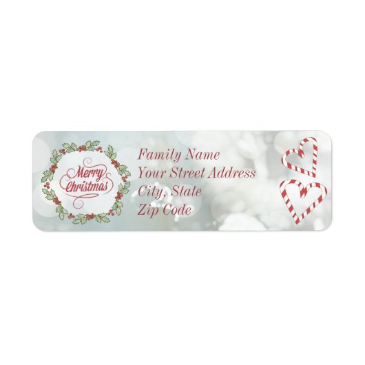 Sucre de canne de Noël personnalisé Étiquettes d'a (Devant)