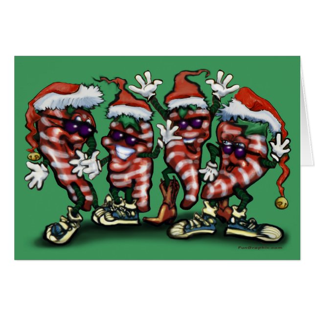 Sucre de canne de poivrons Noël (Devant horizontal)