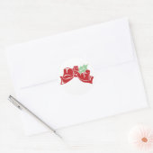 Sucre de canne Holly | Autocollant de vacances Red (Enveloppe)