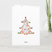 Sucre de canne Maison Fille Noël Carte de vacances (Dos)