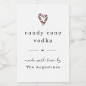 Sucre de canne maison Vodka bouteille Étiquette ca (Étiquettes simples)