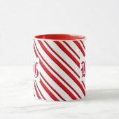 Sucre de canne, Monogramme Mug rouge et blanc (Centre)