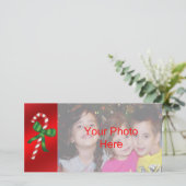 Sucre de canne Noël Carte photo Modèle (Debout devant)