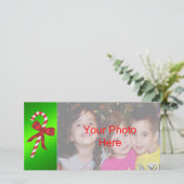 Sucre de canne Noël Carte photo Modèle (Debout devant)