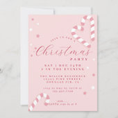 Sucre de canne Noël Invitation Pink (Devant)