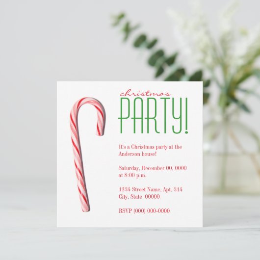 Sucre de canne Noël Invitations (Debout devant)