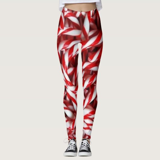 Sucre de canne Peppermint Stick Fashion Leggings (Devant)