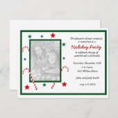 Sucre de canne Photo Fête de Noël Invitation (Devant / Derrière)