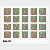 SUCRE DE CANNE PINK FLAMANT ROSE CHRISTMAS STICKER (Feuille)