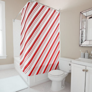 Sucre de canne rayures de Noël Douche rideau