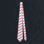 Sucre de canne rayures rose et vert Cravate<br><div class="desc">Un cravate de Noël conçu avec des rayures de sucre de canne dans des couleurs vives de rose et vert. Pour en savoir plus,  visitez www.zazzle.com/dotellabelle</div>
