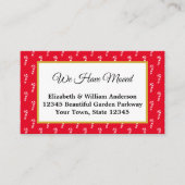 Sucre de canne rouge et blanc Faire-part de déména (Devant)