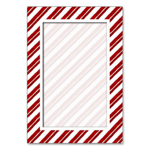Sucre de canne Stripe Holiday Table Numéro Cartes