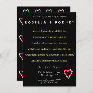 Sucre de canne Valentine Fiançailles Invitation