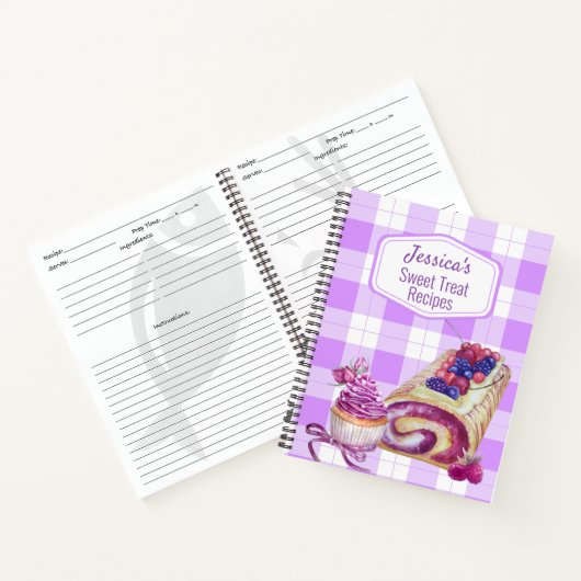 Sucré Dessert Recettes Carnet Couverture douce (Intérieur)