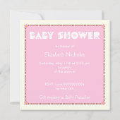 Sucre & épices bébé fille douche invitation (Dos)