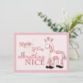 Sucre et épice bébé fille rose Douche Invitation (Debout devant)