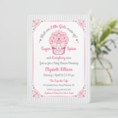 Sucre et épice Cupcake Baby Girl Douche Invitation (Debout devant)