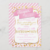 Sucre et épice rose or Anniversaire Invitation (Devant / Derrière)