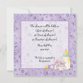 Sucre et épices, Invitation Baby shower fille (Dos)