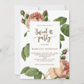 sucré floral botanique moderne 16 invitation (Devant)