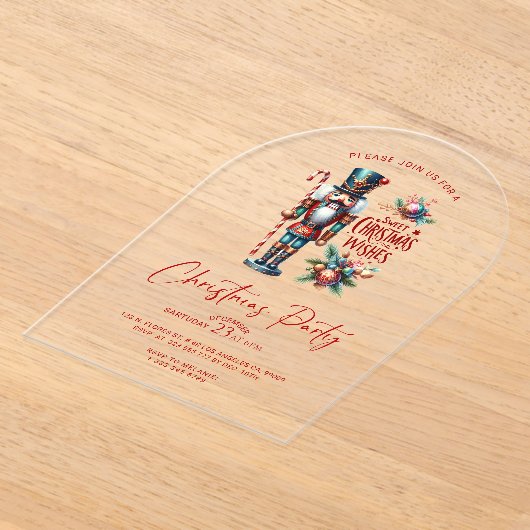 Sucré Noël Voeux Nutcracker Invitation (Poser)