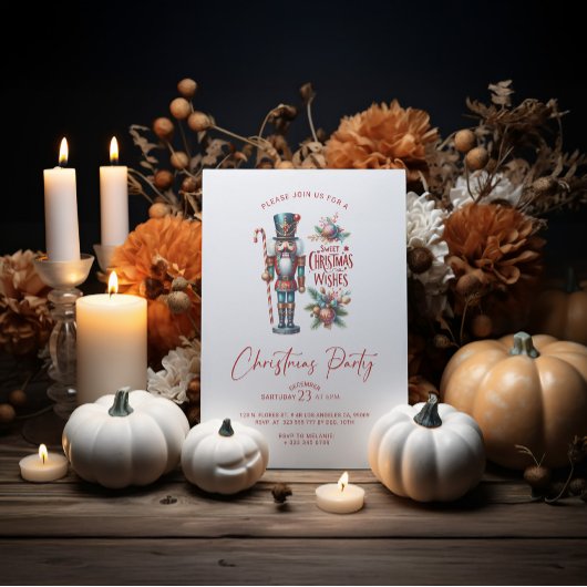 Sucré Noël Voeux Nutcracker Invitation