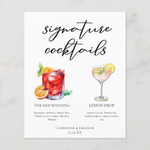 Sucré Signature Cocktails Menu Mariage