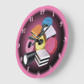 Sucrerie Allsorts. Grande horloge murale. Rose et (Angle)