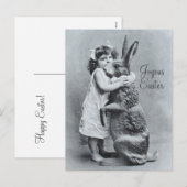 Sucrerie géante de fille de lapin de carte postale (Devant / Derrière)