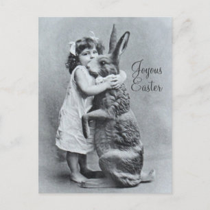 Sucrerie géante de fille de lapin de carte postale