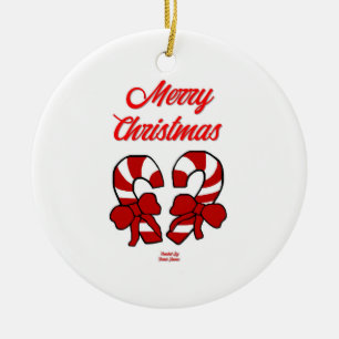 Sucres de canne de Noël Ornement du cercle