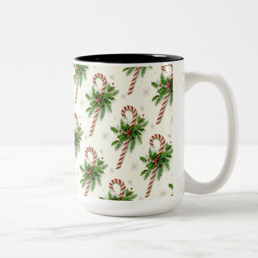 Sucres de canne et Holly Christmas Mug (Droit)