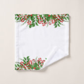 Sucres de canne et Noël Holly (Gant de toilette)
