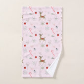 Sucres de canne modernes de rennes de Noël au mili (Serviette à main)