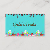 Sucres et friandises Carte de visite de bonbons (Dos)